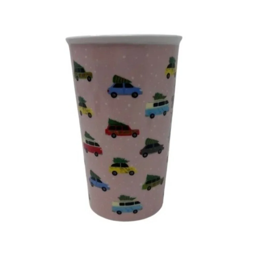 Ceramic Winter Holiday Theme Travel Mug
